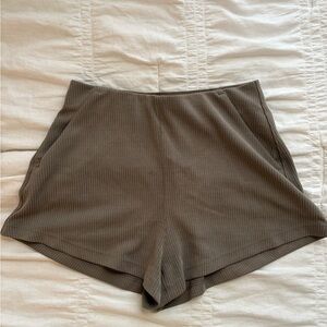 Lululemon Brown Ribbed Shorts